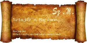 Sztoján Mariann névjegykártya